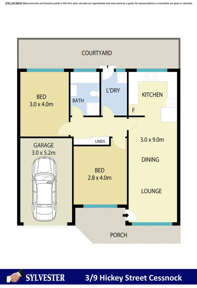 Floorplan of Homely unit listing, 3/9 Hickey Street, Cessnock NSW 2325