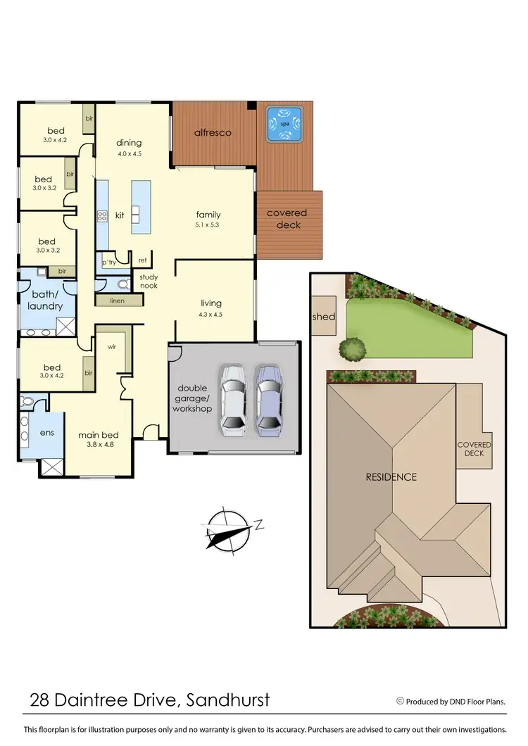 Floorplan of Homely house listing, 28 Daintree Drive, Sandhurst VIC 3977