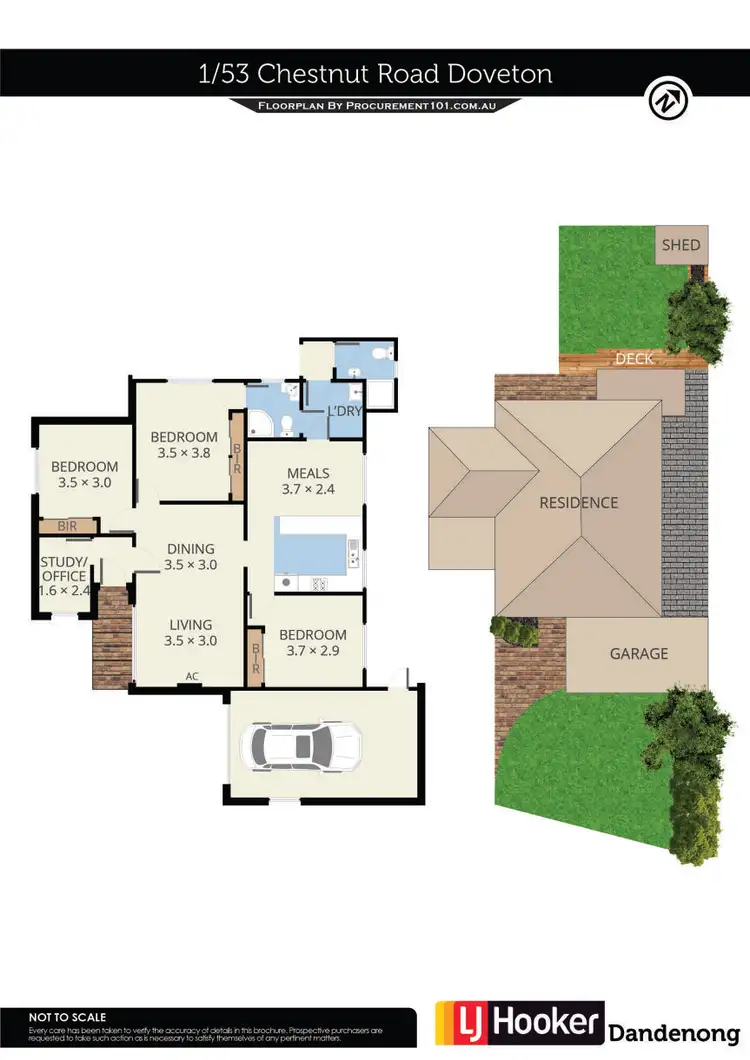 Floorplan of Homely unit listing, 53 Chestnut Road, Doveton VIC 3177