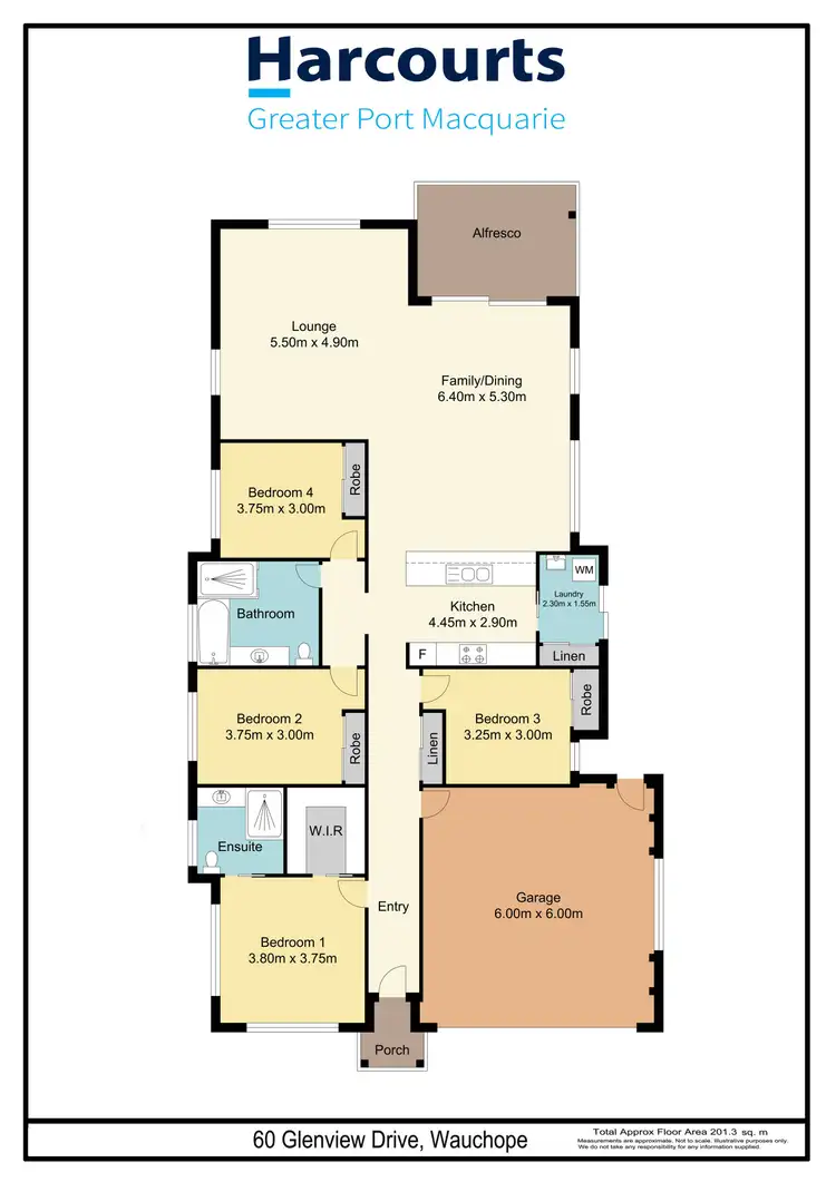 Floorplan of Homely house listing, 60 Glenview Drive, Wauchope NSW 2446