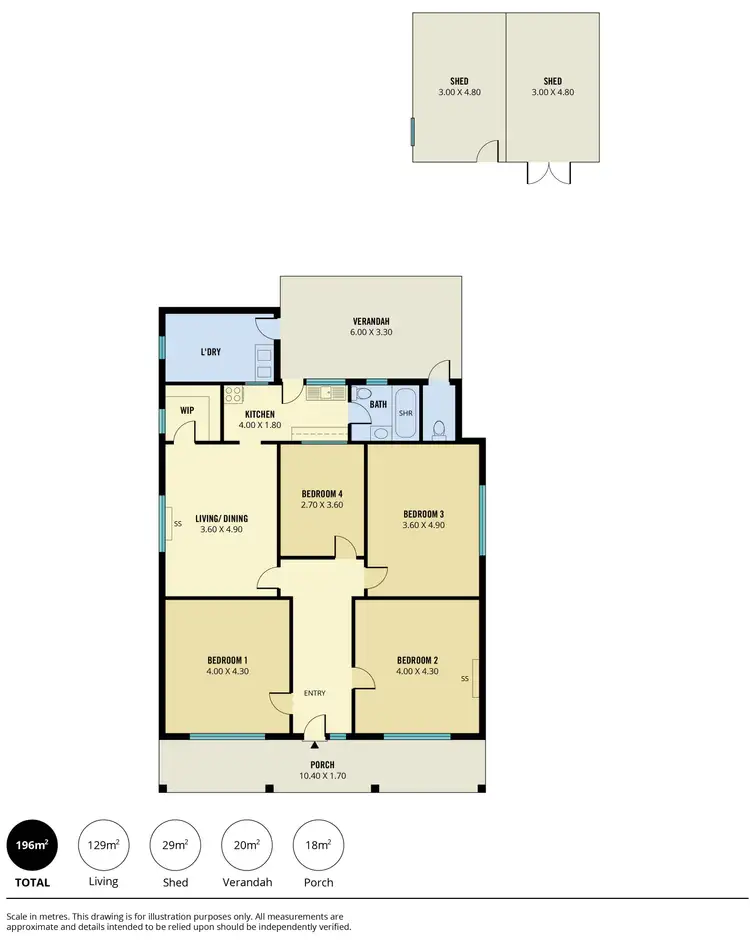 Floorplan of Homely house listing, 14 Wellesley Avenue, Evandale SA 5069