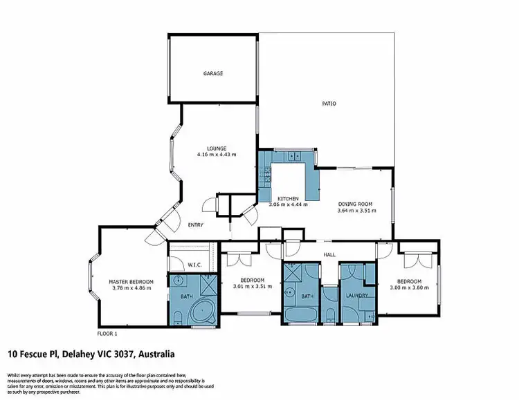 Floorplan of Homely house listing, 10 Fescue Place, Delahey VIC 3037
