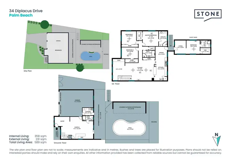 Floorplan of Homely house listing, 34 Diplacus Drive, Palm Beach QLD 4221