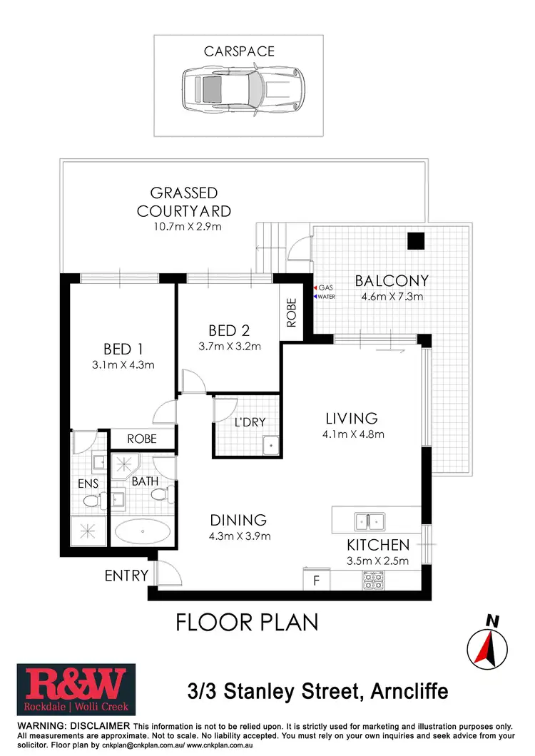 Floorplan of Homely apartment listing, 3/3 Stanley Street, Arncliffe NSW 2205