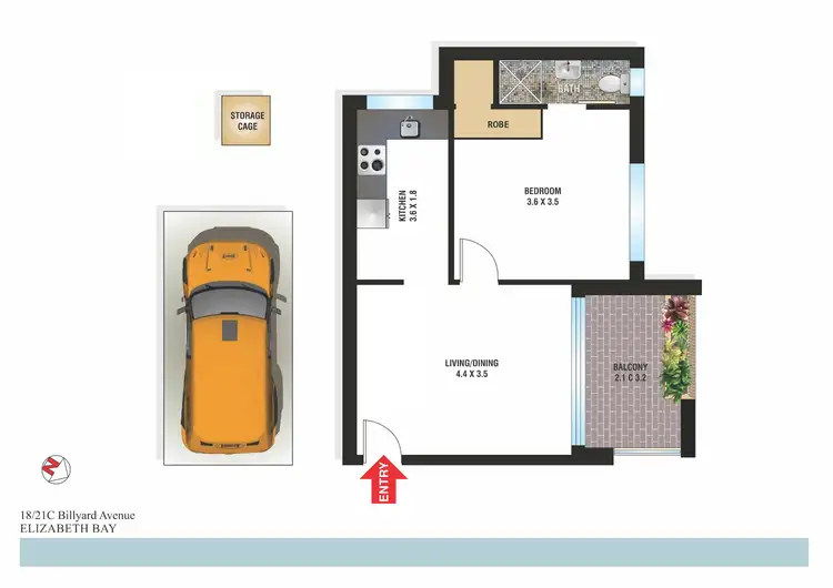 Floorplan of Homely apartment listing, 18/21C Billyard Avenue, Elizabeth Bay NSW 2011