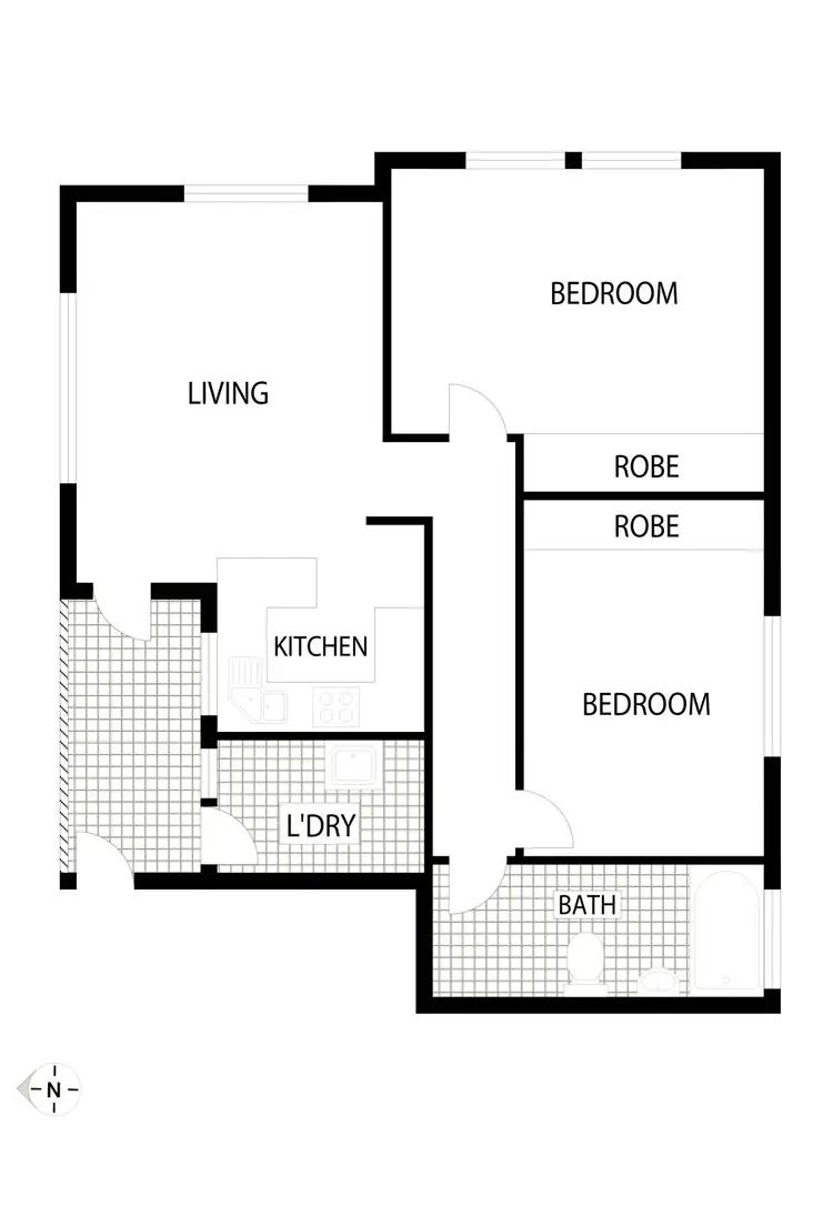 Floorplan of Homely unit listing, 1/15 Crest Road, Crestwood NSW 2620