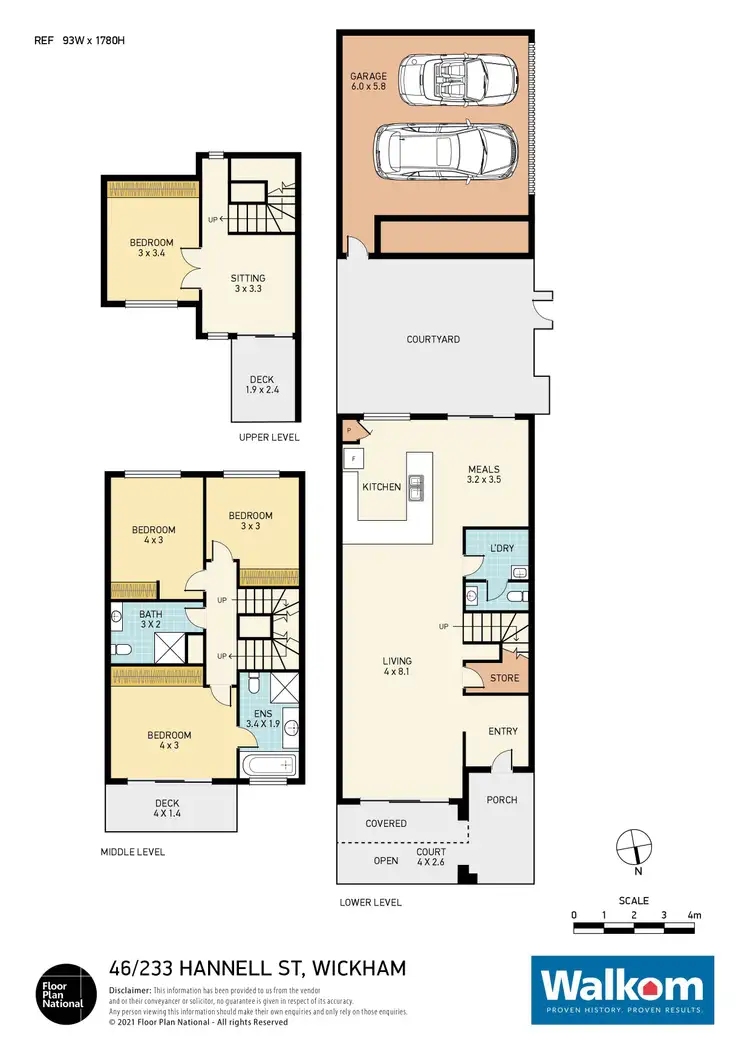 Floorplan of Homely townhouse listing, 46/233 Hannell Street, Maryville NSW 2293