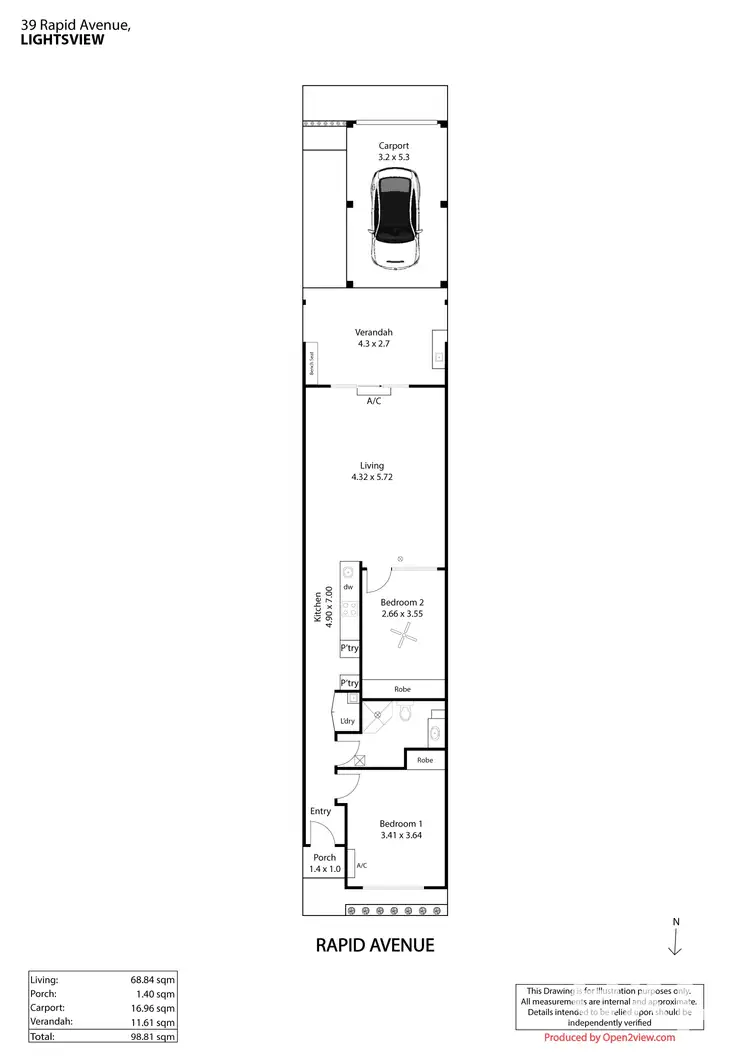 Floorplan of Homely house listing, 39 Rapid Avenue, Lightsview SA 5085
