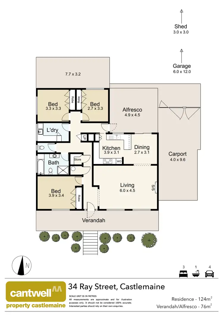 Floorplan of Homely house listing, 34 Ray Street, Castlemaine VIC 3450