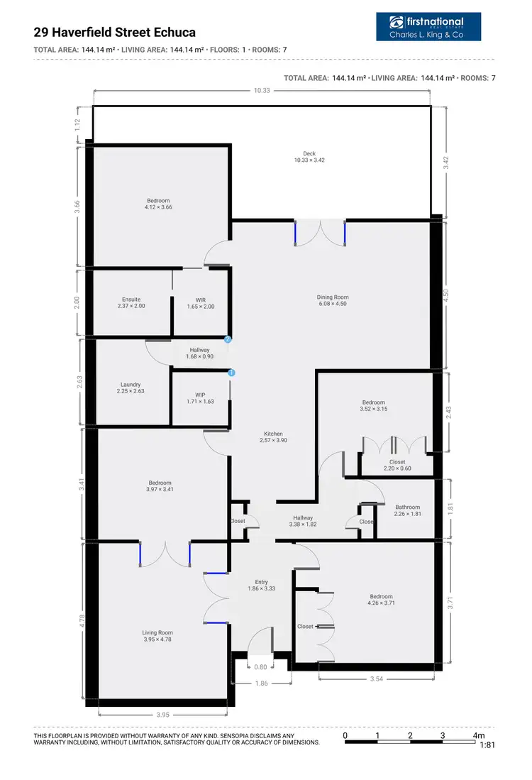 Floorplan of Homely house listing, 29 Haverfield Street, Echuca VIC 3564