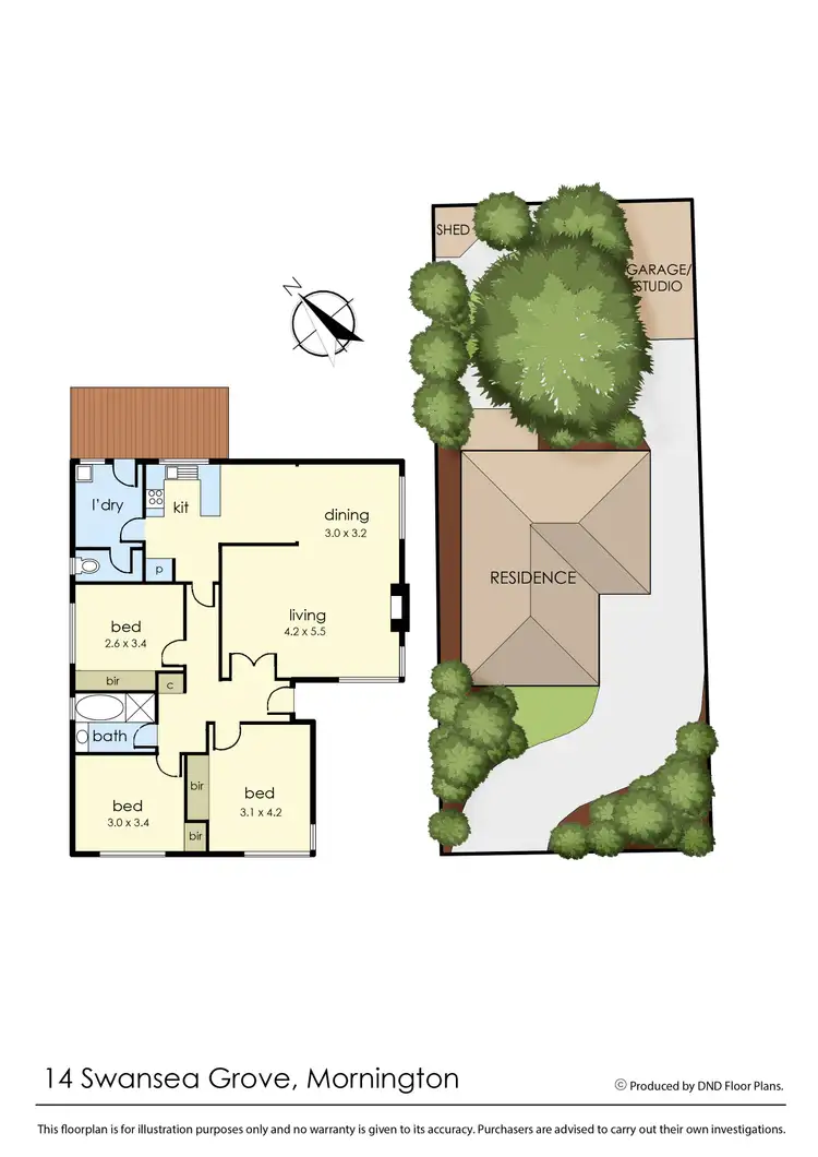 Floorplan of Homely house listing, 14 Swansea Grove, Mornington VIC 3931