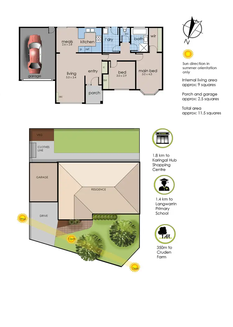 Floorplan of Homely unit listing, 25/100 Cranbourne-Frankston Road, Langwarrin VIC 3910
