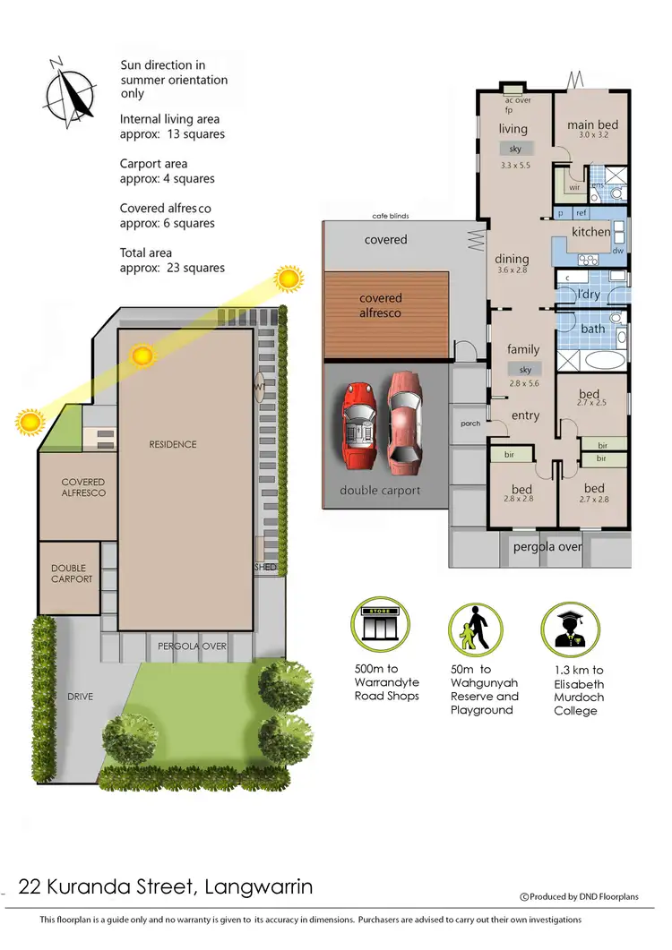 Floorplan of Homely house listing, 22 Kuranda Street, Langwarrin VIC 3910
