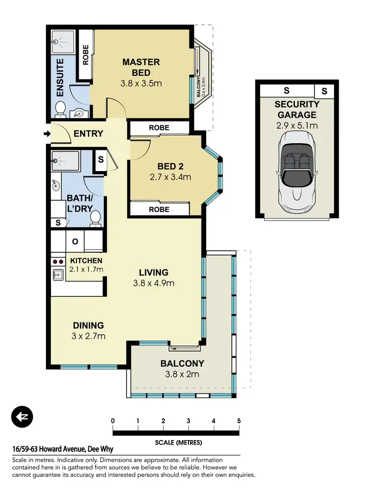 Floorplan of Homely apartment listing, 16/59-63 Howard Avenue, Dee Why NSW 2099