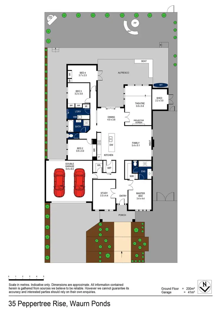 Floorplan of Homely house listing, 35 Peppertree Rise, Waurn Ponds VIC 3216