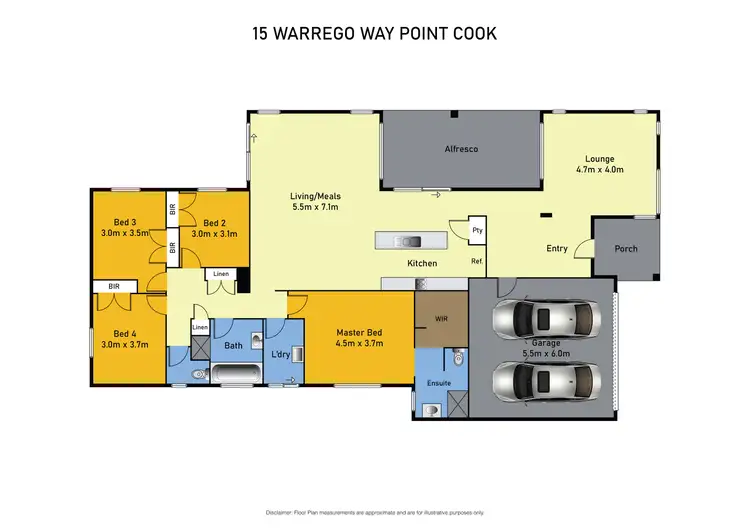 Floorplan of Homely house listing, 15 Warrego Way, Point Cook VIC 3030