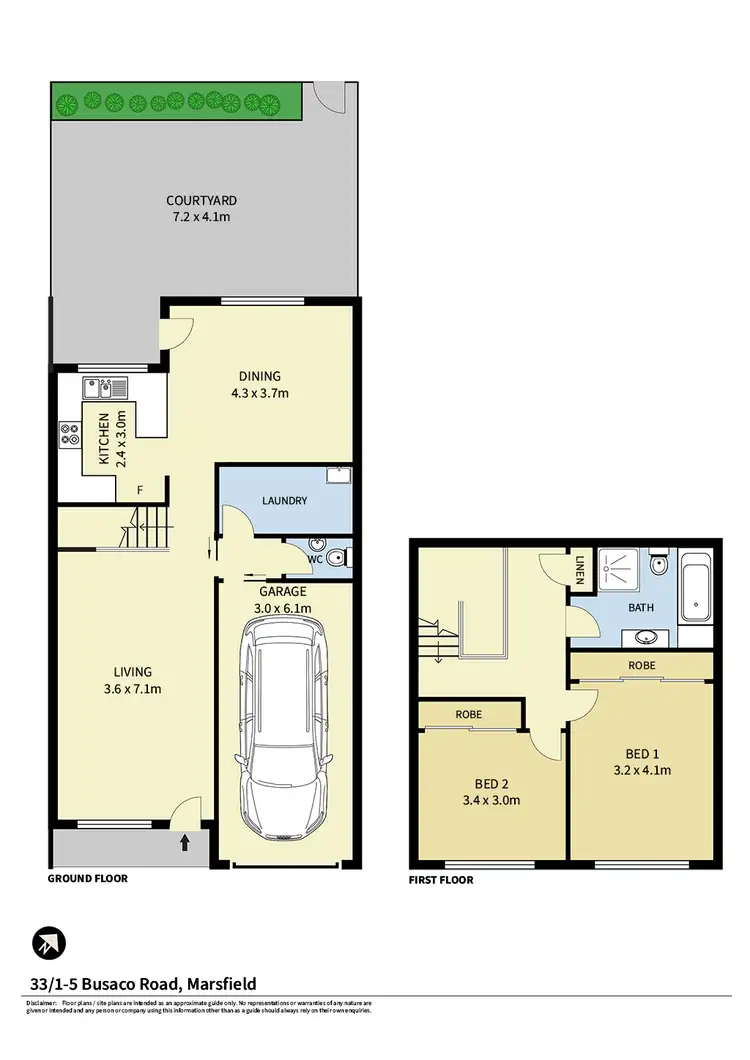 Floorplan of Homely townhouse listing, 33/1-5 Busaco Road, Marsfield NSW 2122