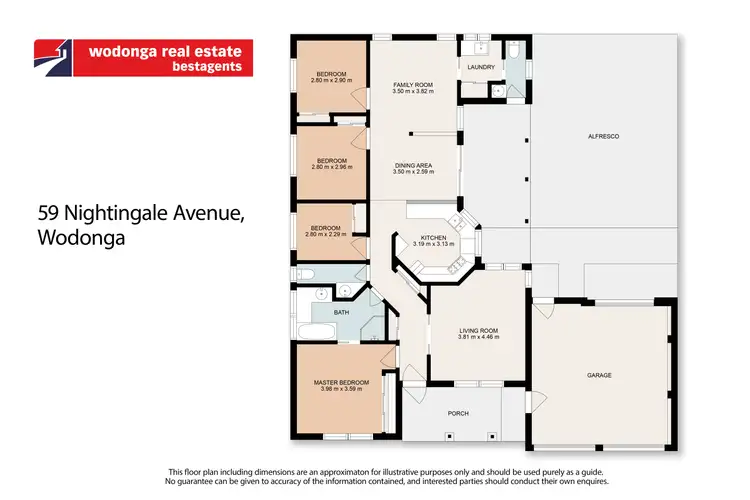 Floorplan of Homely house listing, 59 Nightingale Avenue, Wodonga VIC 3690