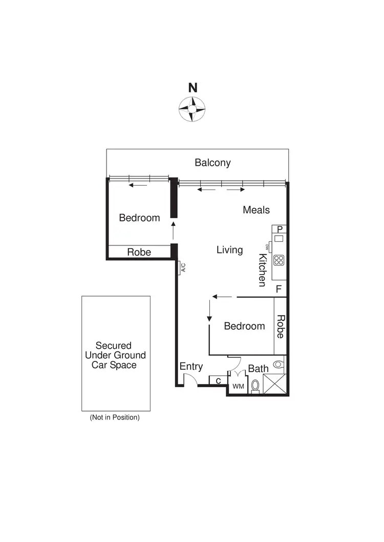 Floorplan of Homely apartment listing, 302/1 Danks Street West, Port Melbourne VIC 3207
