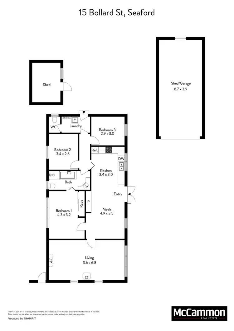Floorplan of Homely house listing, 15 Bollard Street, Seaford SA 5169