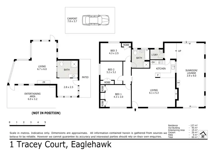 Floorplan of Homely house listing, 1 Tracey Court, Eaglehawk VIC 3556