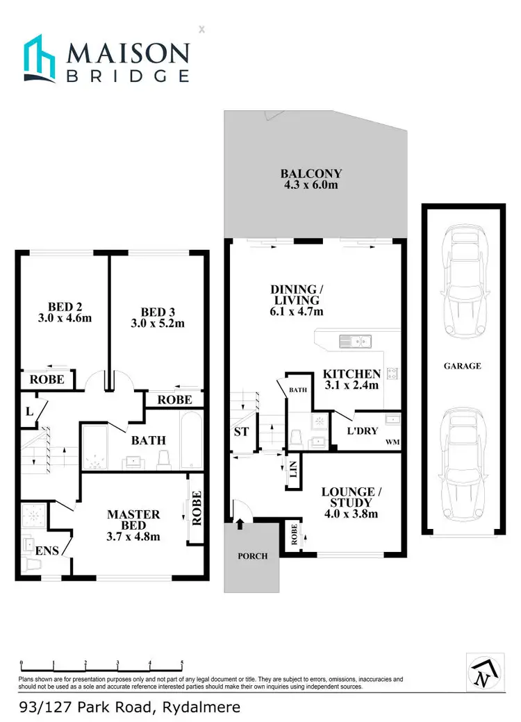 Floorplan of Homely townhouse listing, 93/127 Park Road, Rydalmere NSW 2116