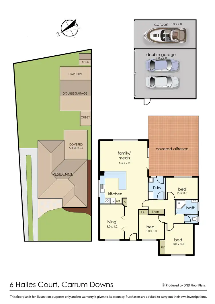 Floorplan of Homely house listing, 6 Hailes Court, Carrum Downs VIC 3201