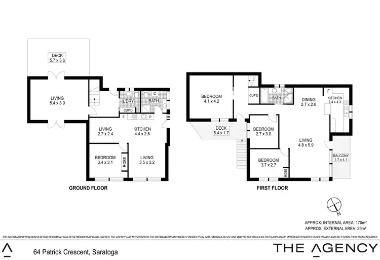 Floorplan of Homely house listing, 64 Patrick Crescent, Saratoga NSW 2251