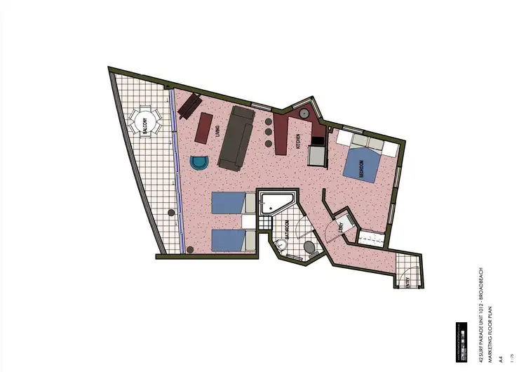 Floorplan of Homely apartment listing, Level 10/1012/42 Surf Parade, Broadbeach QLD 4218