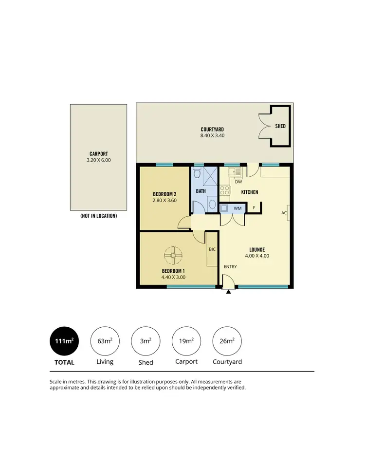 Floorplan of Homely unit listing, 3/41 Gurrs Road, Beulah Park SA 5067