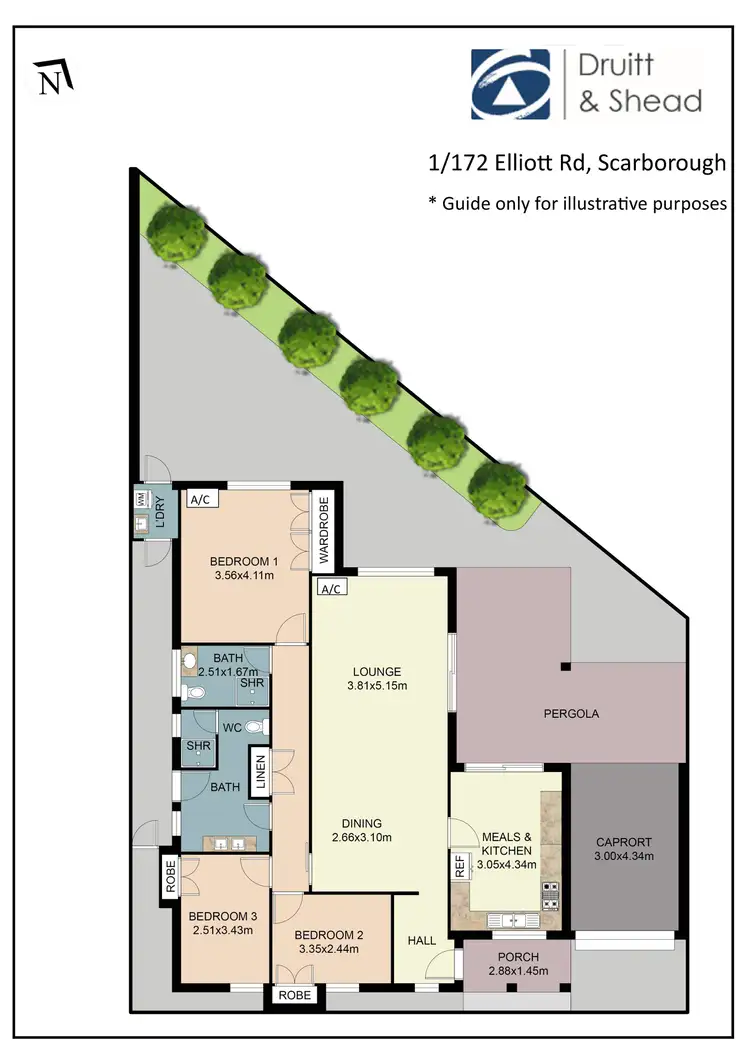 Floorplan of Homely villa listing, 1/172 Elliott Road, Scarborough WA 6019