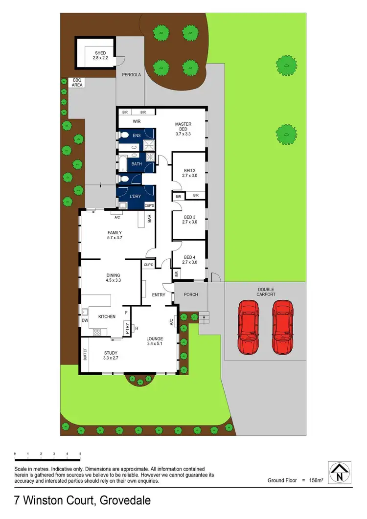 Floorplan of Homely house listing, 7 Winston Court, Grovedale VIC 3216