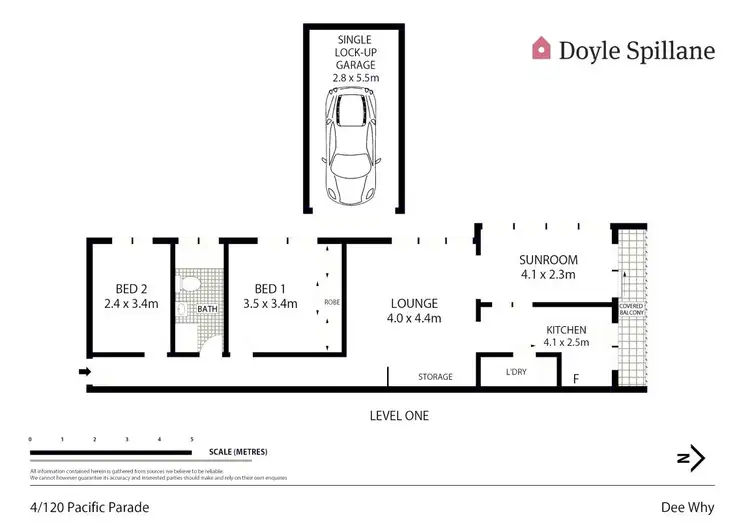 Floorplan of Homely unit listing, 4/120 Pacific Parade, Dee Why NSW 2099