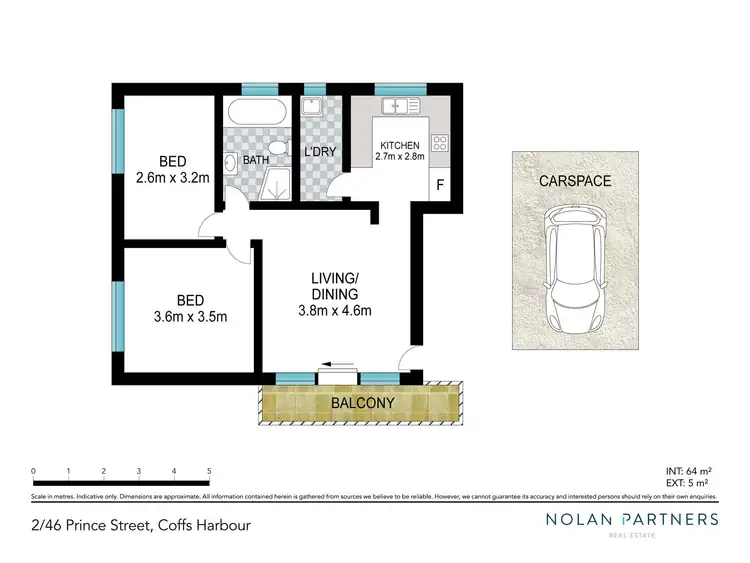 Floorplan of Homely unit listing, 2/46 Prince Street, Coffs Harbour NSW 2450
