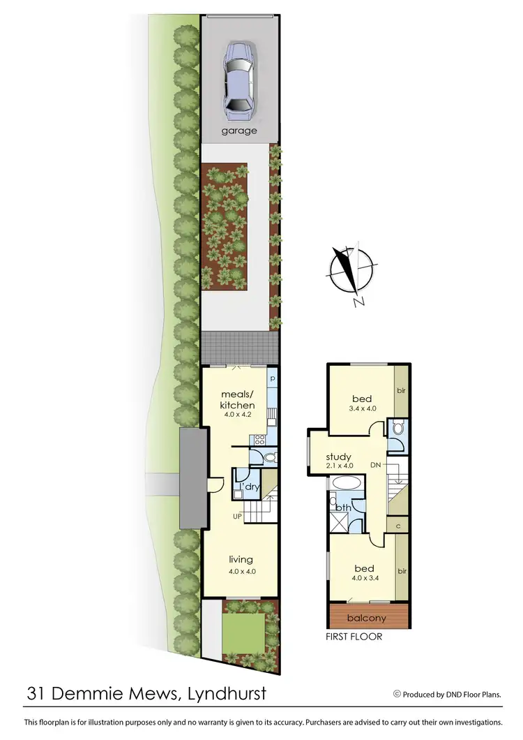 Floorplan of Homely townhouse listing, 31 Demmie Mews, Lyndhurst VIC 3975