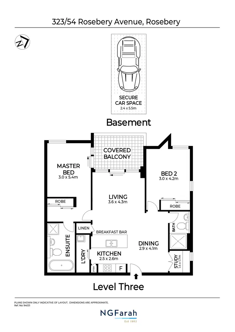 Floorplan of Homely apartment listing, 323/54 Rosebery Avenue, Rosebery NSW 2018