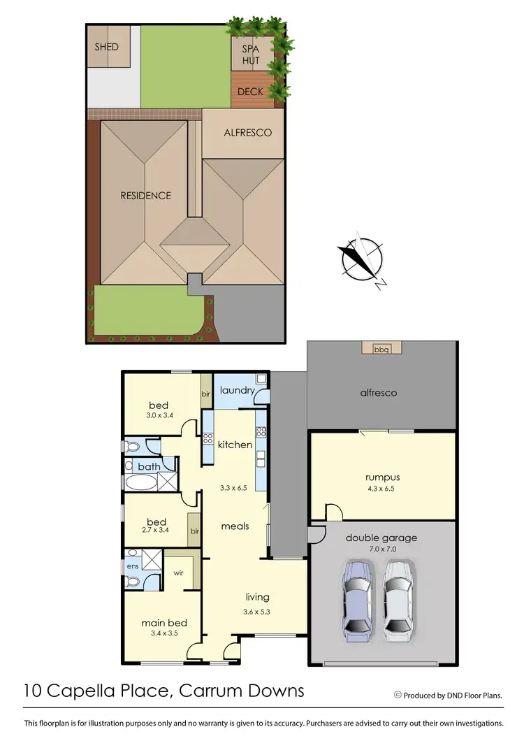 Floorplan of Homely house listing, 10 Capella Place, Carrum Downs VIC 3201