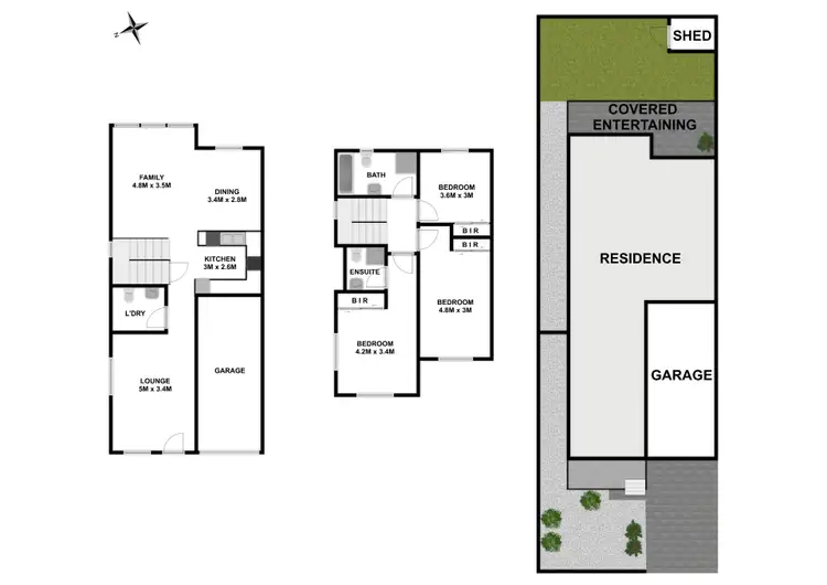 Floorplan of Homely semi-detached listing, 12 Daley Street, Pendle Hill NSW 2145