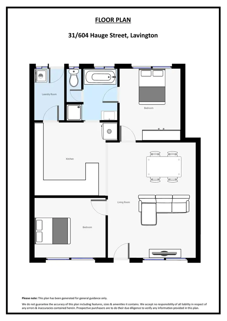 Floorplan of Homely unit listing, 31/604 Hague Street, Lavington NSW 2641