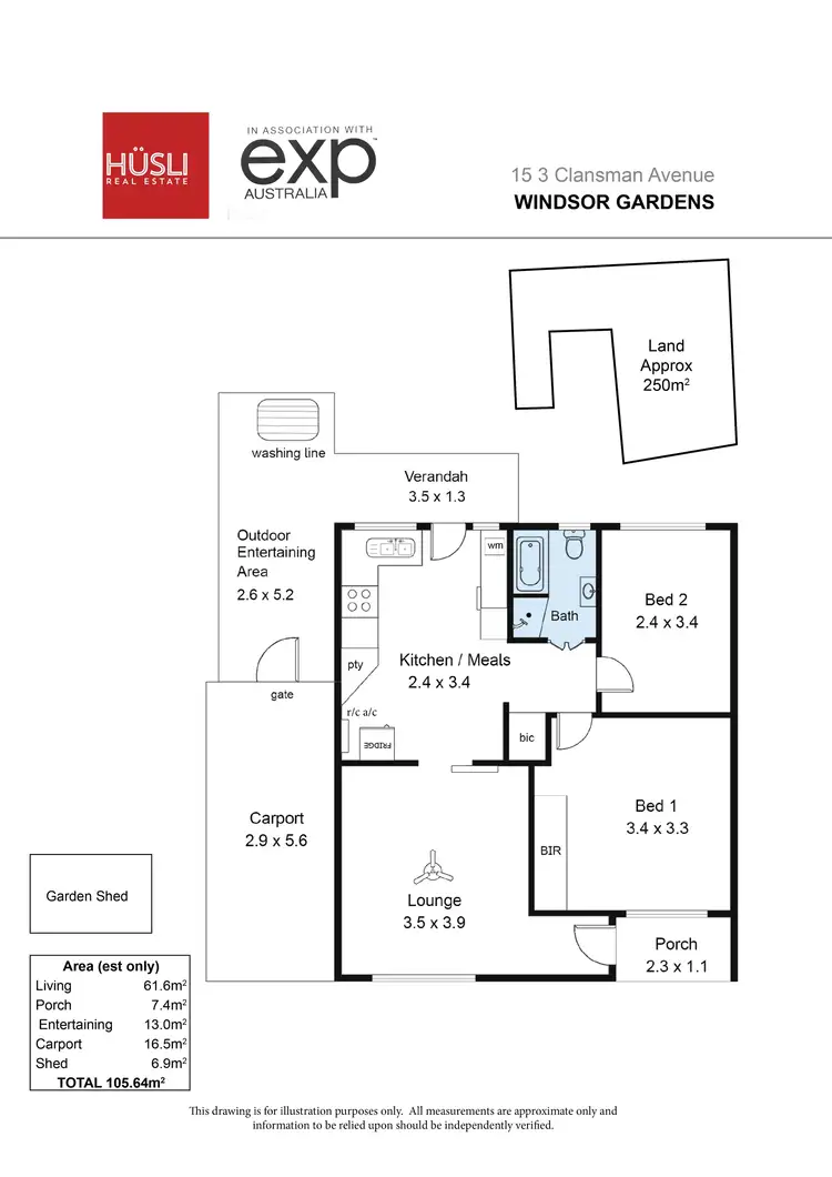 Floorplan of Homely unit listing, 3/15 Clansman Avenue, Windsor Gardens SA 5087