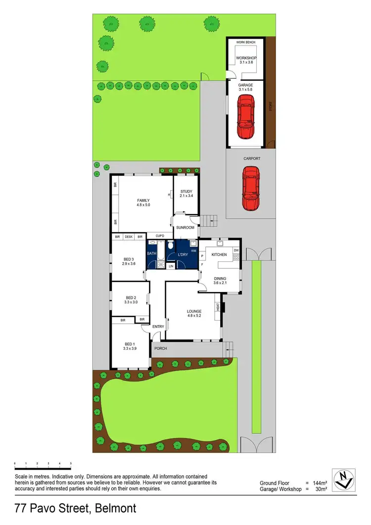 Floorplan of Homely house listing, 77 Pavo Street, Belmont VIC 3216