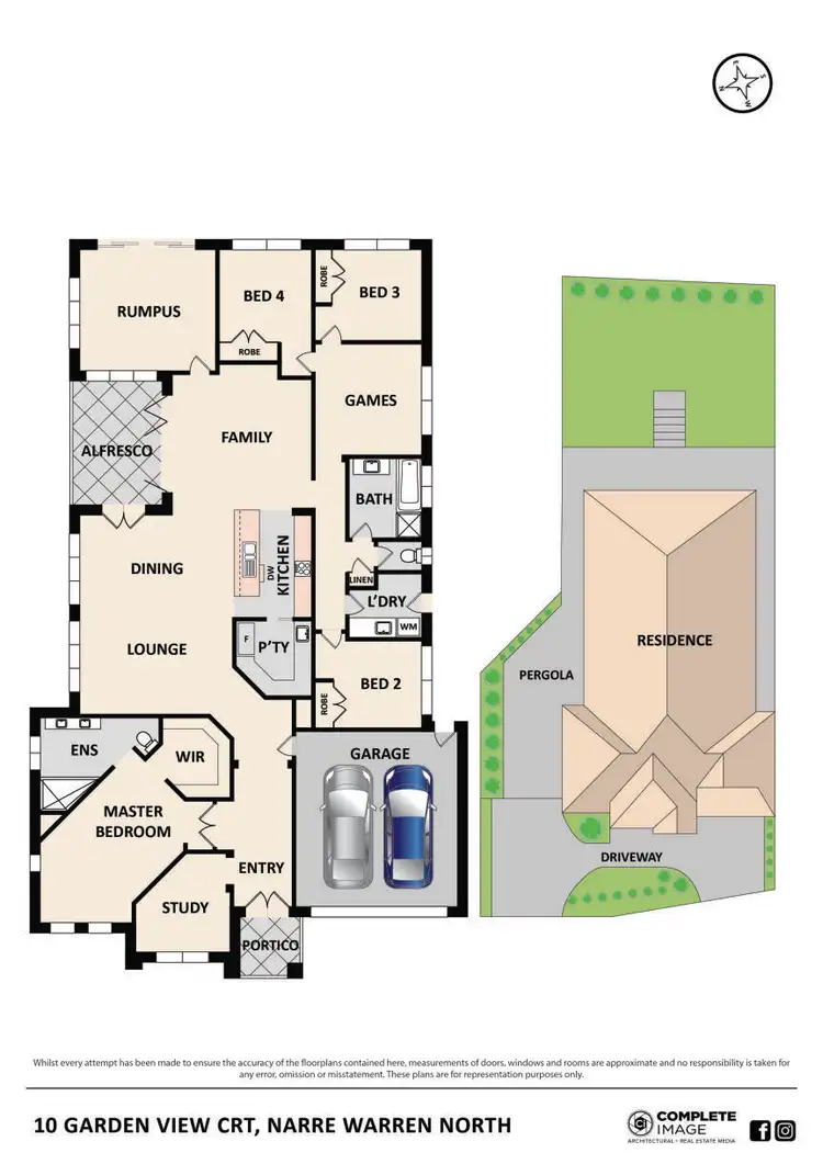 Floorplan of Homely house listing, 10 Garden View Court, Narre Warren North VIC 3804