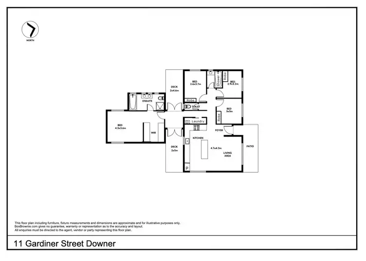 Floorplan of Homely house listing, 11 Gardiner Street, Downer ACT 2602