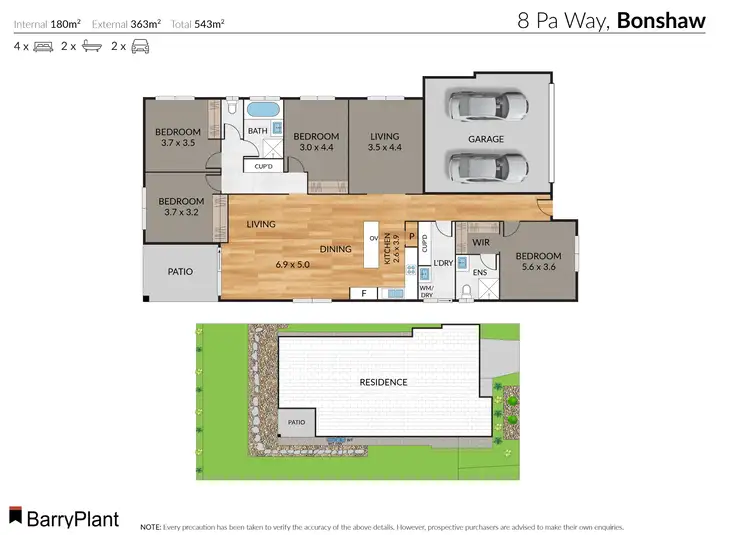 Floorplan of Homely house listing, 8 Pa Way, Bonshaw VIC 3352
