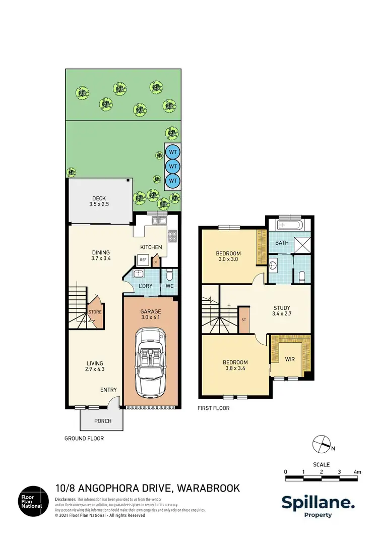 Floorplan of Homely townhouse listing, 10/8 Angophora Drive, Warabrook NSW 2304