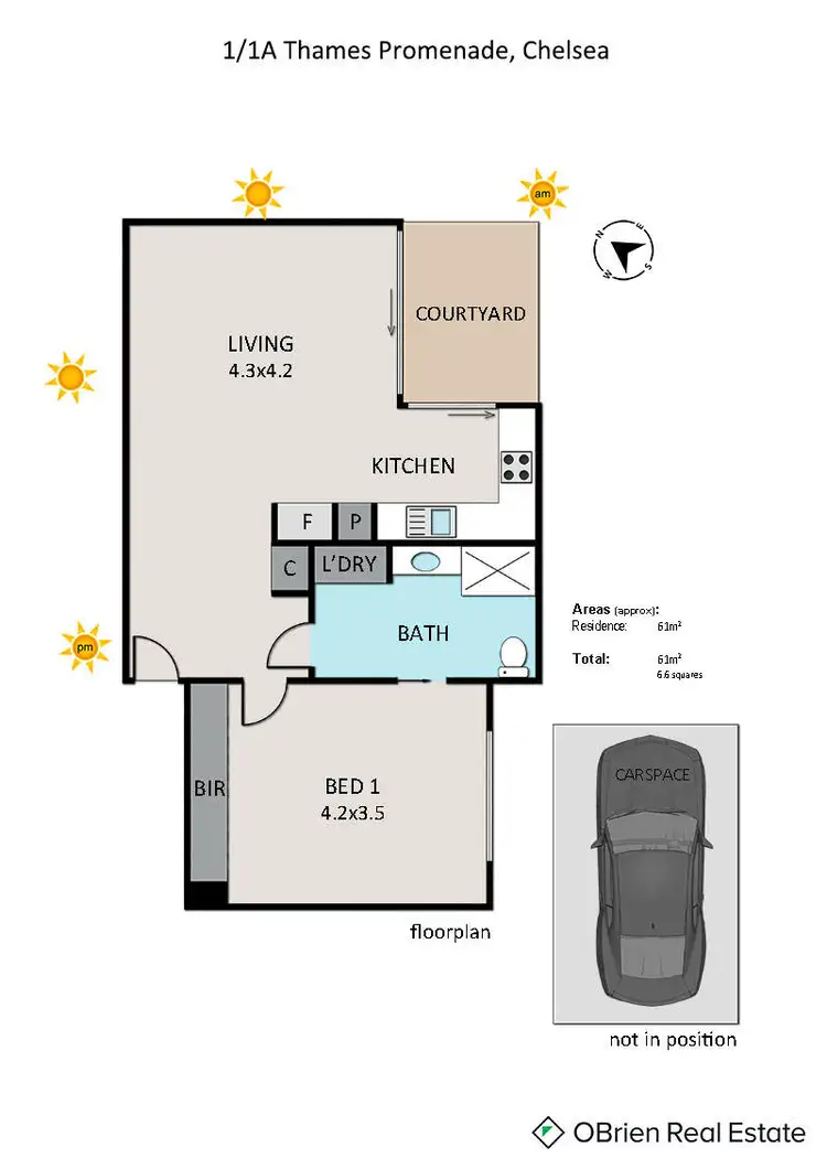 Floorplan of Homely apartment listing, 1/1A Thames Promenade, Chelsea VIC 3196