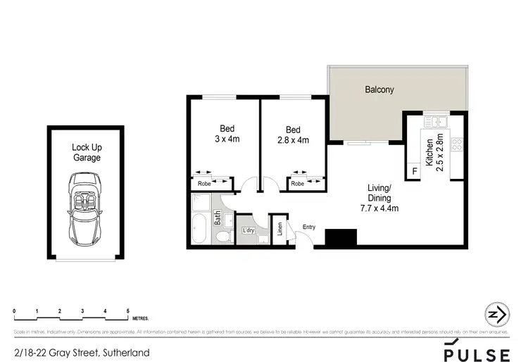 Floorplan of Homely apartment listing, 2/18-22 Gray Street, Sutherland NSW 2232