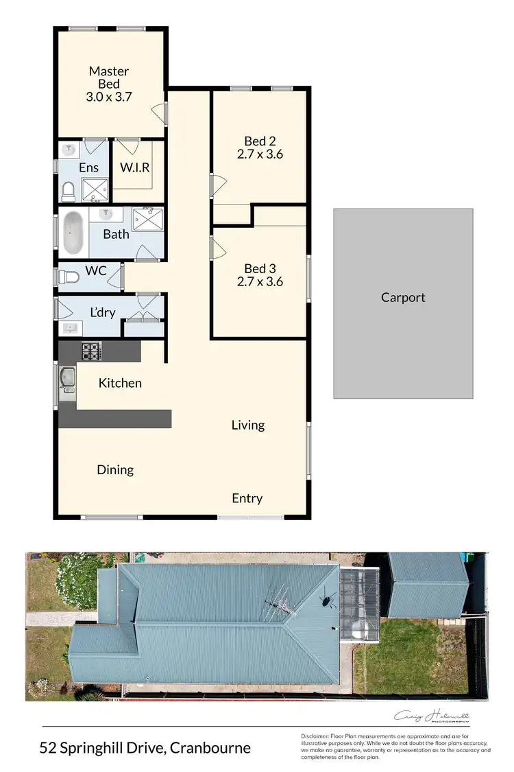 Floorplan of Homely house listing, 52 Springhill Drive, Cranbourne VIC 3977