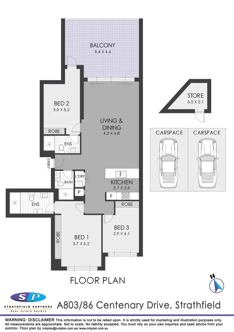 Floorplan of Homely apartment listing, A803./86 Centenary Drive, Strathfield NSW 2135