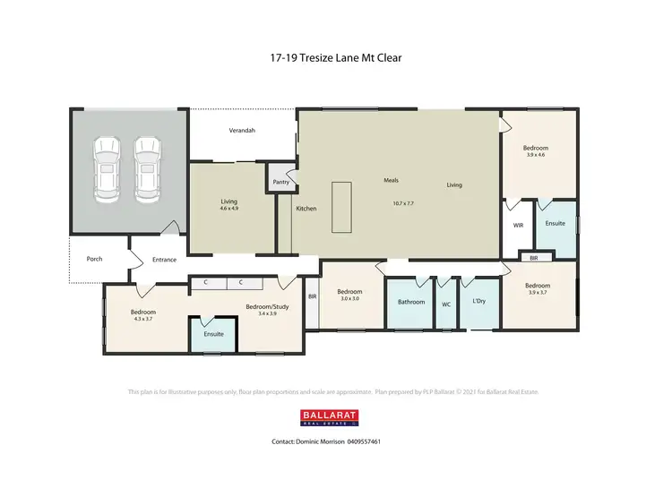 Floorplan of Homely house listing, 17-19 Trezise Lane, Mount Clear VIC 3350